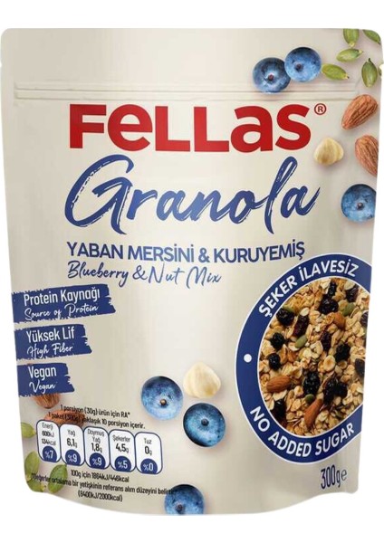 Granola - Yaban Mersinli & Kuruyemişli 300G