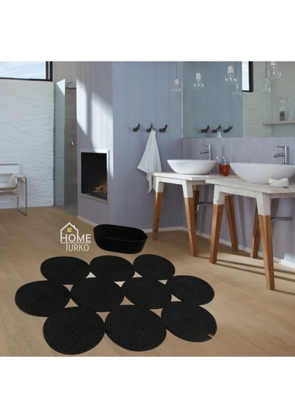 Jüt, Hasır, Paspas, Banyo Paspası, Banyo Paspas Takımı Banyo Sepeti, Düzenleyici Banyo Paspası