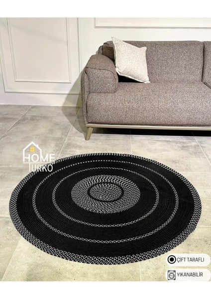 Yıkanabillir, Çift Taraflı, Siyah Kırçıl Desenli, Hasır / Jüt, Kilim, Halı. Modern, Ev Eşyası modelleri