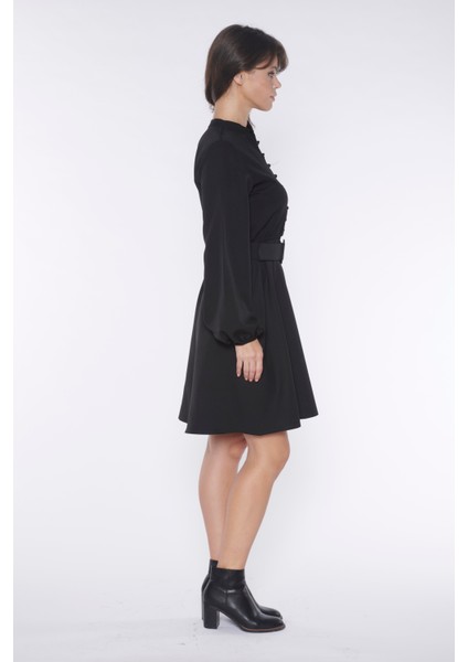 Allurra Siyah Kemerli Elbise fiyatları