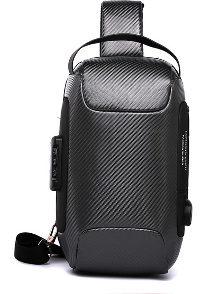 Erkek Göğüs Çantası Crossbody Çantası Erkek Çantası Moda Rahat Büyük Kapasiteli Tek Omuz Sırt Çantası Çok Fonksiyonlu Crossbody Çantası (Yurt Dışından)