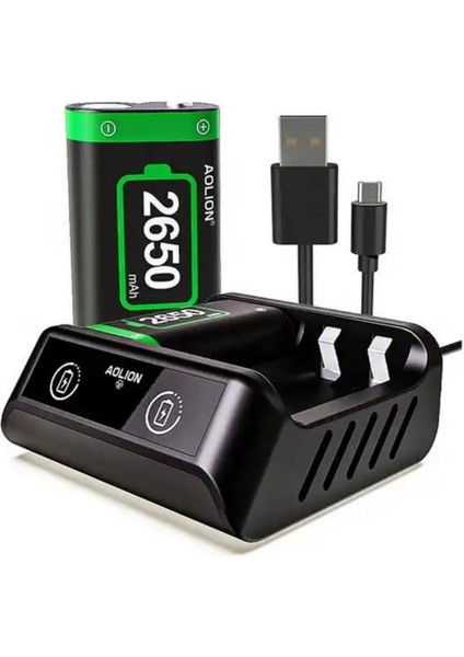 Xbox Kol Gamepad Şarj Edilebilir Piller 2650mAh Xbox One / S / X Serisi Kol Uyumlu Şarj İstasyonu