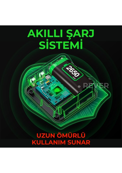 Xbox Kol Gamepad Şarj Edilebilir Piller 2650mAh Xbox One / S / X Serisi Kol Uyumlu Şarj İstasyonu