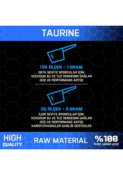 Taurine 500 gr (500 Servis)