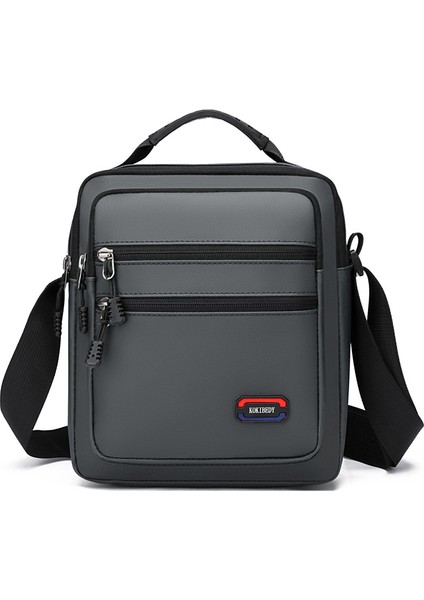 Yeni Erkek Tek Omuzlu Crossbody Çanta Rahat Taşınabilir Dikey Büyük Kapasiteli Çanta Basit Iş Erkek Omuz Çantası (Yurt Dışından)