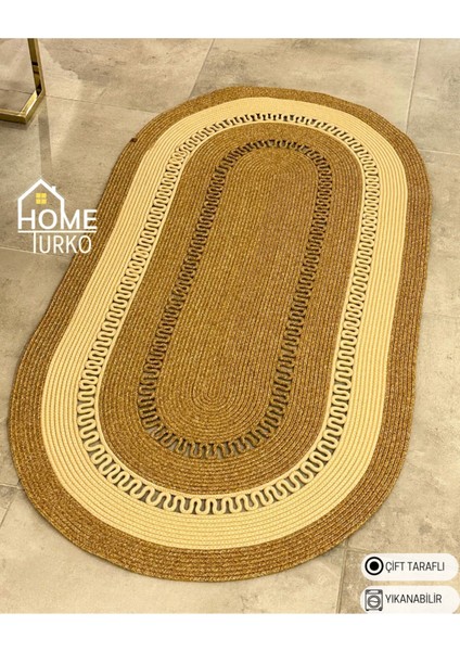 Home Turko Hasır, Kilim, Paspas, Jüt Yolluk, Siyah Desenli, Kolidor,balkon,mutfak, Halısı, Dekoratif Paspas.