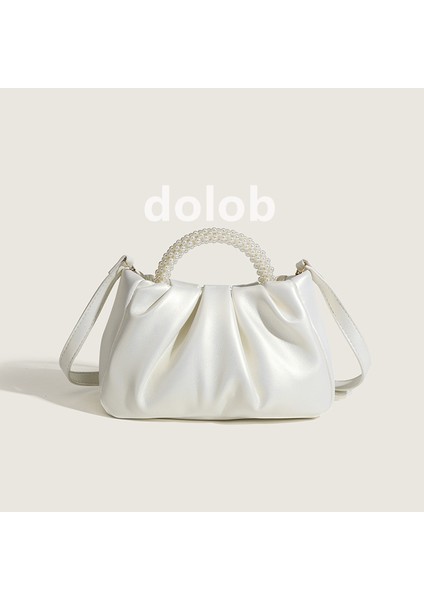 Tatlı Kız Buruşuk Inci Çanta Kadın 2023 Yeni Hafif Lüks Niş Bulut Omuz Çantası Messenger Çanta (Yurt Dışından) fiyatları