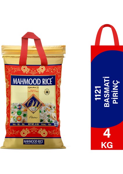 Mahmood Rice 1121 Basmati Pirinç 4 kg + 1121 Basmati Pirinç 900 gr