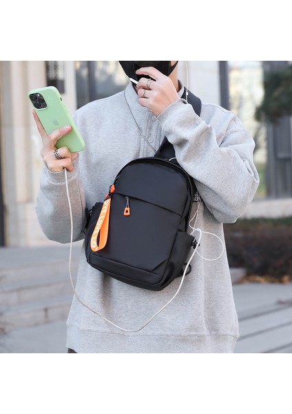 Yeni Erkek Göğüs Çantası Tek Omuz Sırt Çantası Messenger Çantası Çok Fonksiyonlu Iş Seyahat Messenger Çantası Su Geçirmez Göğüs Çantası (Yurt Dışından) modelleri