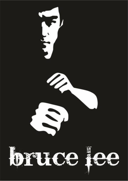 Ahşap Tablo Bruce Lee (35X50 Cm)