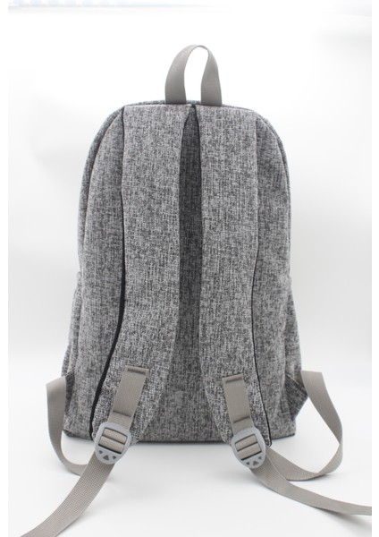 Collina Unisex Imperteks Kumaş Su Geçirmez Büyük Boy Çok Gözlü Gri Seyahat Sırt Çantası Okul Çantası RC-S001F