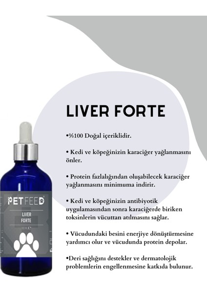 Liver Forte 100 ml (Kedi ve Köpeğiniz Için Karaciger Yağlanması Önleyici ve Destekleyici %100 Doğal)
