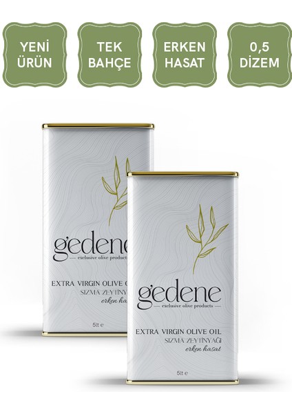 Erken Hasat Sızma Zeytinyağı Fırsat Paketi (5000ml x 2 Adet) Teneke  GDN20231007