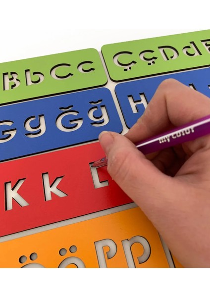 Alfabe Öğrenme Seti Çocuk El Kası Geliştirme Seti Eğitici Oyuncaklar Ahşap Oyuncak modelleri