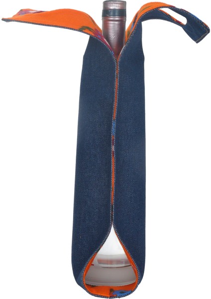 Denim Şarap Çantası