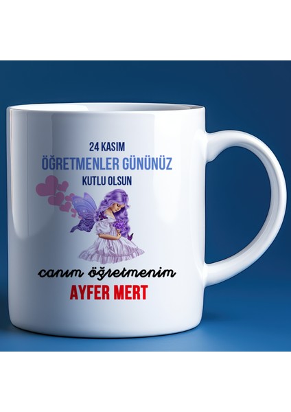 Kişiye Özel Kupa Bardak "Öğretmenler Günü" Temalı Hediyelik Kupa Bardak