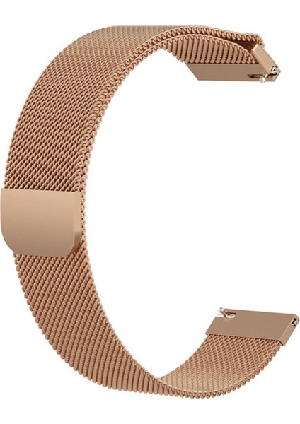 Huawei Watch Gt4 41MM (18MM) Uyumlu Mıknatıslı Milanes Örgü Hasır Metal Kordon