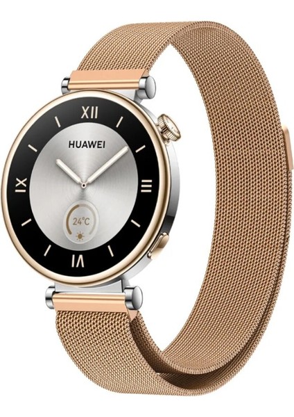 Huawei Watch Gt4 41MM (18MM) Uyumlu Mıknatıslı Milanes Örgü Hasır Metal Kordon fiyatları