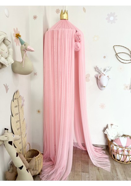 , Çocuk Odası Tül Cibinlik, Pembe Tül Cibinlik Yoğun Pileli. fırsatları