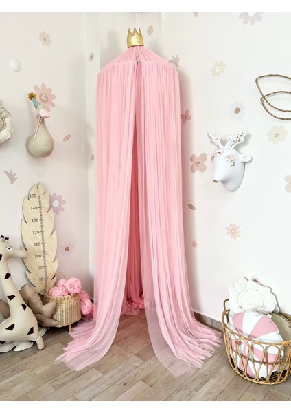 , Çocuk Odası Tül Cibinlik, Pembe Tül Cibinlik Yoğun Pileli. fiyatları