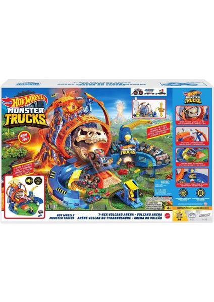GYL14 Hw mt Volkanik Alanda Macera Oyun Seti / Monster Trucks/ Hot Wheels