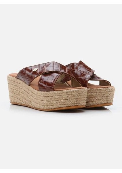 Anita Kahverengi Kadın Espadril Terlik
