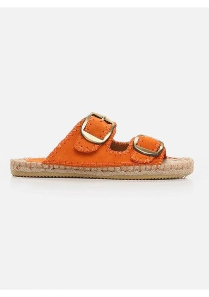 Ariana Turuncu Kadın Espadril Terlik modelleri