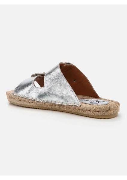 Arim Gümüş Kadın Espadril Terlik