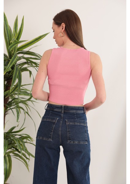 Kaşkorse Kumaş Önü Halkalı Kadın Bluz-Pembe modelleri