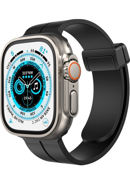 Apple Watch Ultra 49MM Silikon Kordon Elegance Stylısh Watch 2/3/4/5/6/7/8/se/ultra AZN-KR412