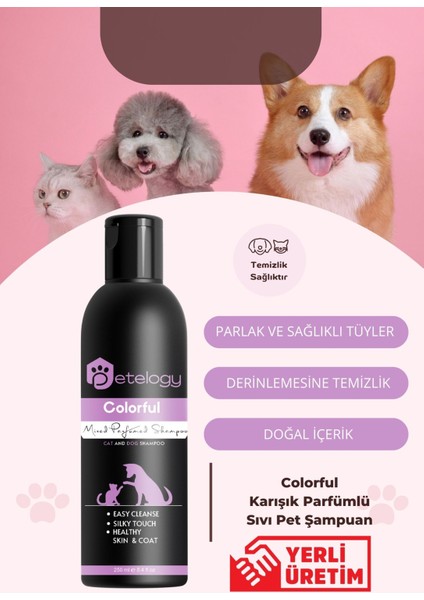 Colorful Karışık Parfümlü Pet Şampuanı 250 ml