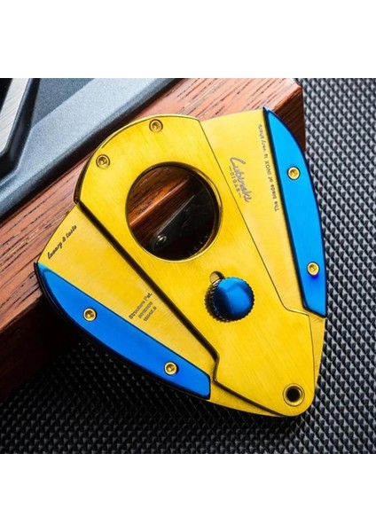 Yaprak Model Puro Kesici Mavi-Gold 60RING