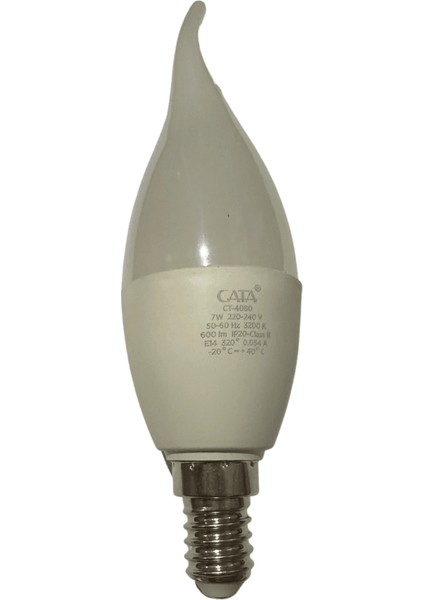 CT-4080 7W 3200K (Günışığı) E14 Duylu LED Kıvrık Buji Ampul (4 Adet)