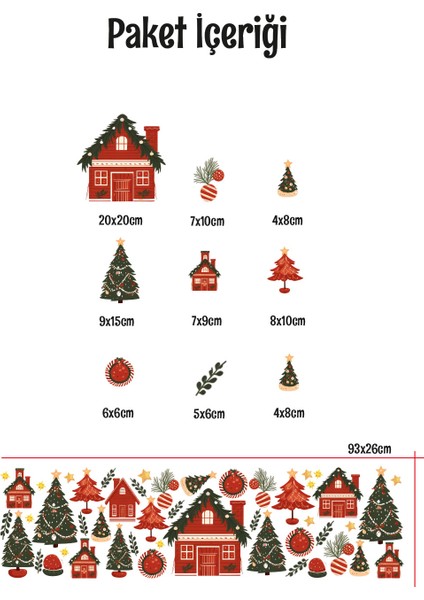 Yılbaşı Süslemesi Ev Cam Vitrin Için Yeni Yıl Çocuk Bebek Odası Sticker Seti fiyatları