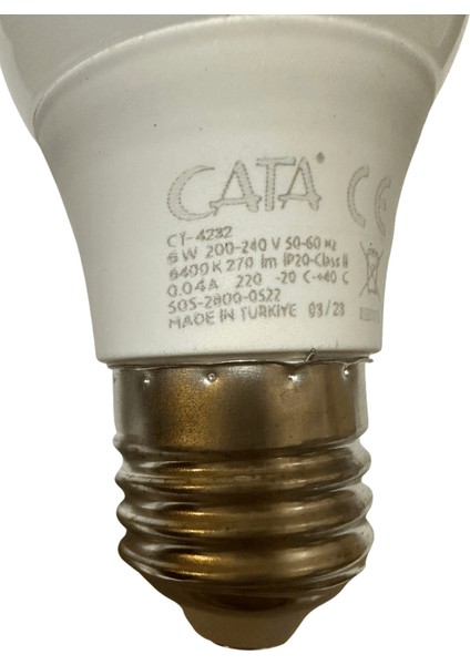 CT-4232 6W 6400K (Beyaz Işık) E27 Duylu LED Ampul fırsatları