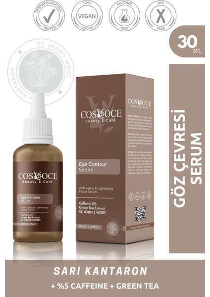 Göz Çevresi Destekleyici Cilt Bakım Serumu 30 ml ( Caffein %5)