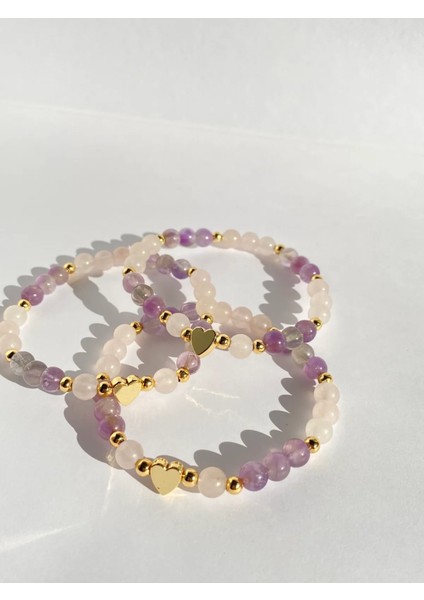 Ametist Pembe Kuvars (6 Mm) Doğal Taş Bileklik fiyatları