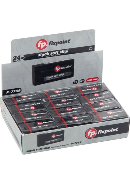 Siyah Silgi Fixpoint 24 Adet P - 7789