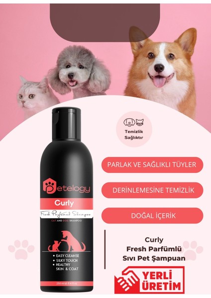 Curly Fresh Parfümlü Pet Şampuanı 250 ml