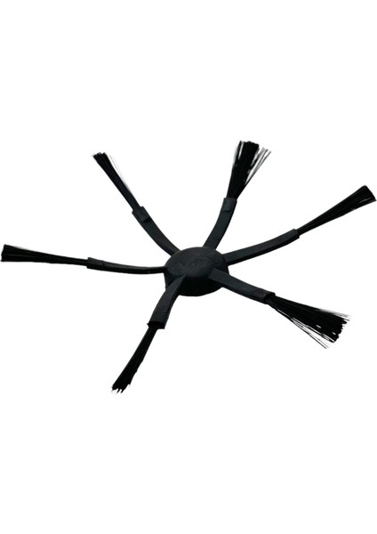 Xiaomi Uyumlu Mop 2 Pro, Mop 2 Ultra, Mop Pro 2+ 3D Robot Süpürge 2li 6 Kollu Yan Fırça Siyah