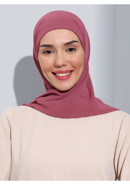 ST103-BONELİ Şifon Oval Eşarp 55 Bögürtlen - Gul Kurusu - Ecardin fiyatları