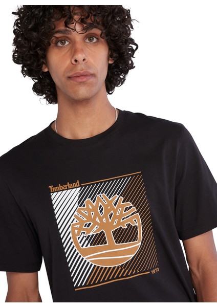 Siyah Erkek Bisiklet Yaka T-Shirt TB0A663S0011_SS Logo Graphıc Tee fiyatları