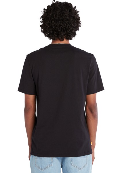 Siyah Erkek Bisiklet Yaka T-Shirt TB0A663S0011_SS Logo Graphıc Tee modelleri