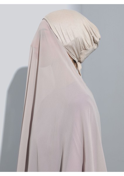 ST103-BONELİ Şifon Oval Eşarp 53 Taş- Taş Rengi - Ecardin fiyatları