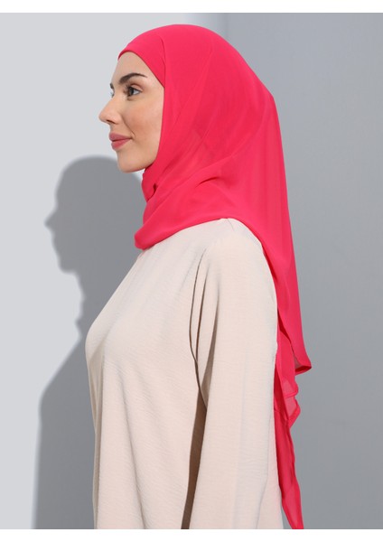 ST103-BONELİ Şifon Oval Eşarp 62 Pers Gülü - Gül- Ecardin fiyatları