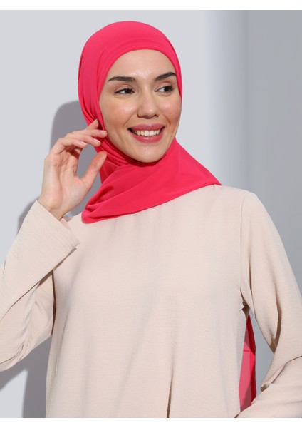 ST103-BONELİ Şifon Oval Eşarp 62 Pers Gülü - Gül- Ecardin fırsatları