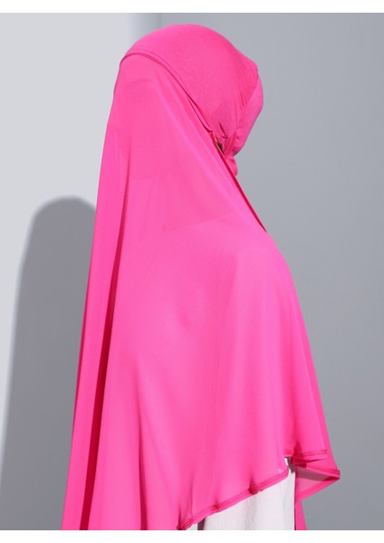 ST103-BONELİ Şifon Oval Eşarp 25 Fuşya - Fuşya - Ecardin modelleri