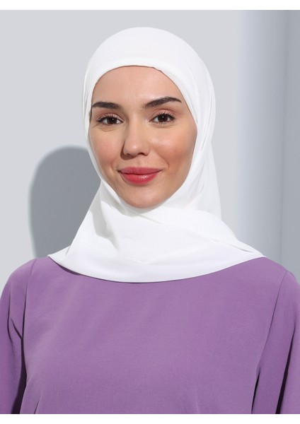 ST103-BONELİ Şifon Oval Eşarp 05 Krem - Krem - Ecardin modelleri