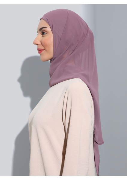 ST103-BONELİ Şifon Oval Eşarp 67 Mor Gül - Mor - Ecardin fiyatları