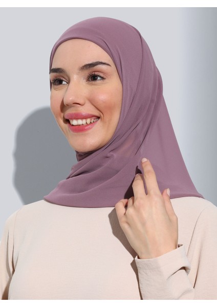 ST103-BONELİ Şifon Oval Eşarp 67 Mor Gül - Mor - Ecardin fırsatları